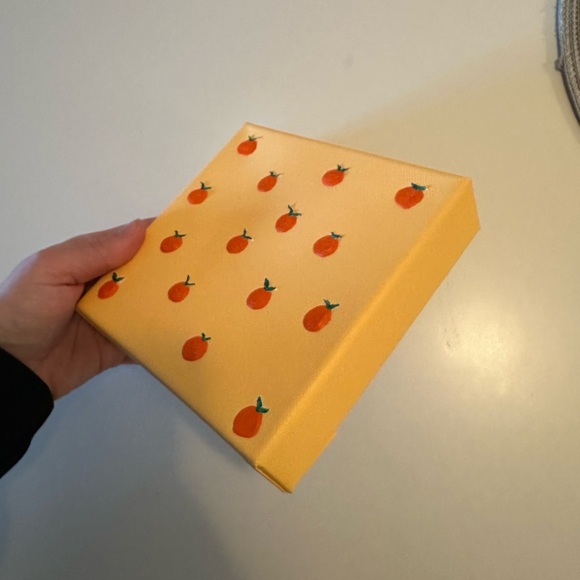 Hand painted canvas - textured art of oranges - Picture 3 of 4